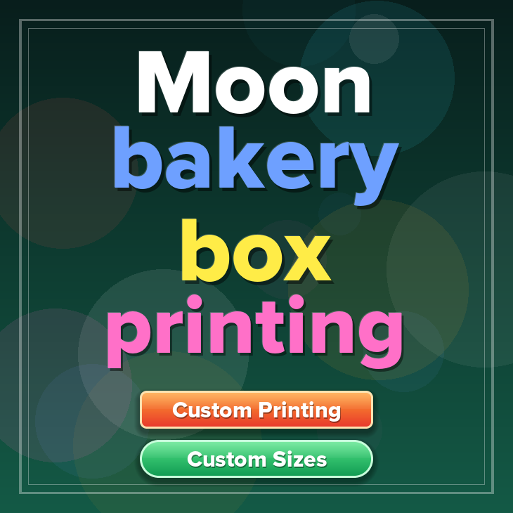 Moon bakery box printing
