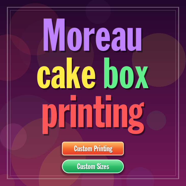 Moreau cake box printing