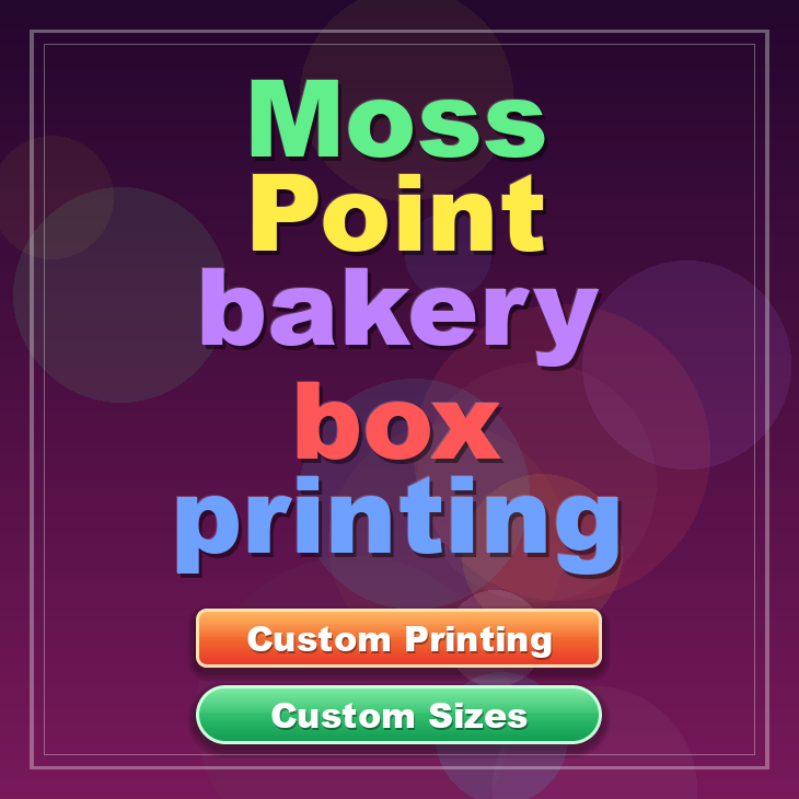 Moss Point bakery box printing
