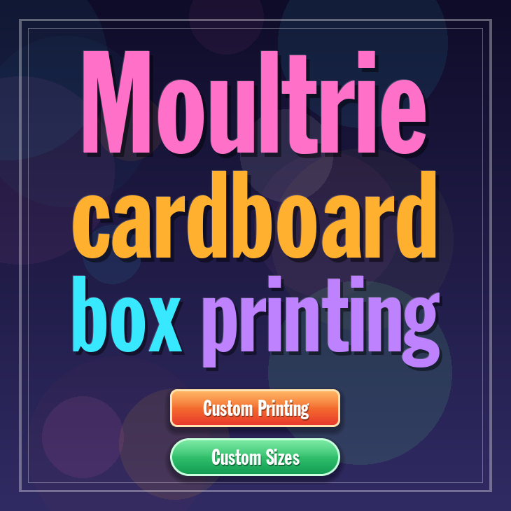 Moultrie cardboard box printing