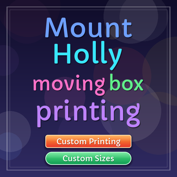 Mount Holly moving box printing