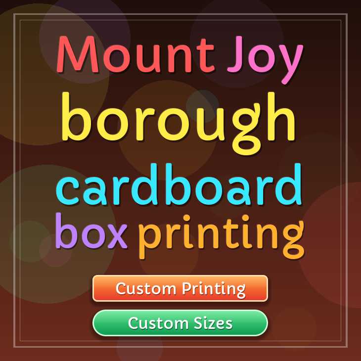 Mount Joy borough cardboard box printing