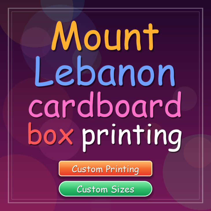Mount Lebanon cardboard box printing