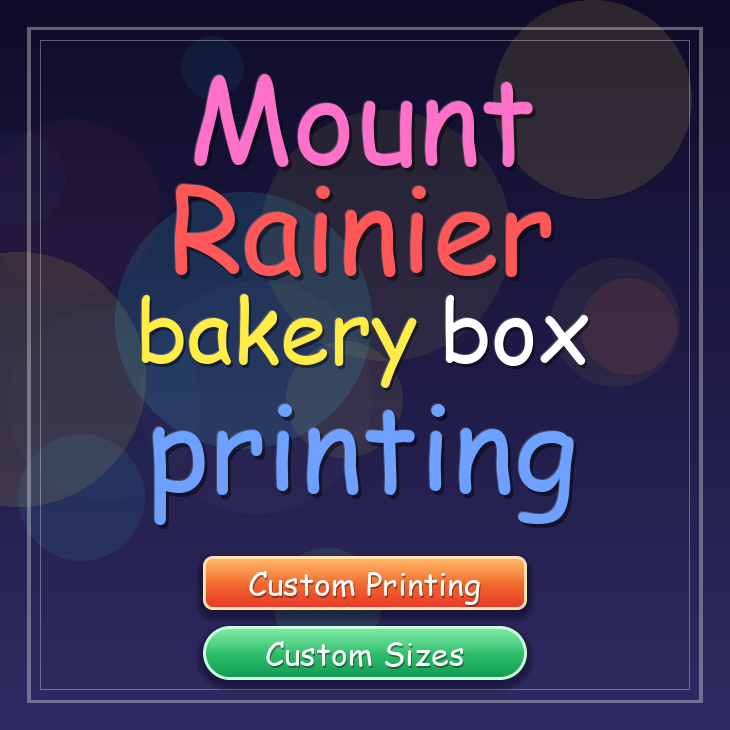 Mount Rainier bakery box printing
