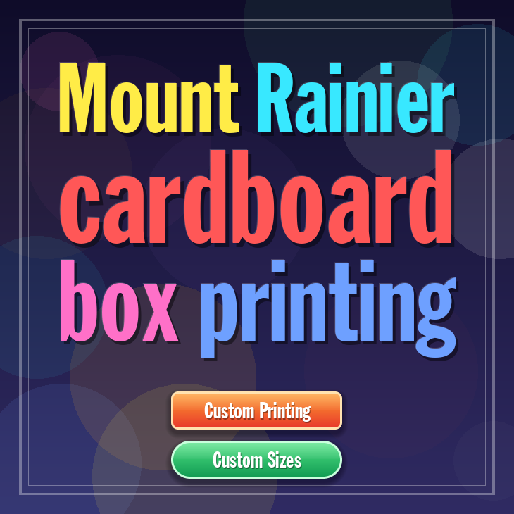Mount Rainier cardboard box printing