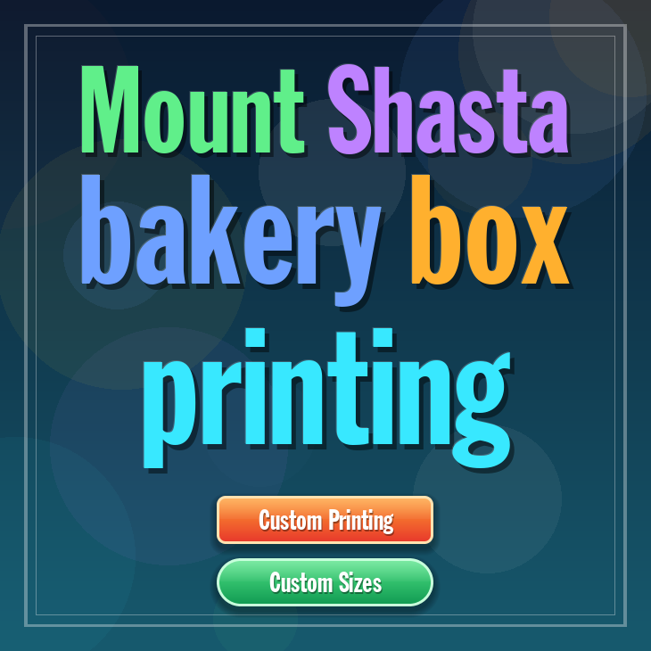 Mount Shasta bakery box printing
