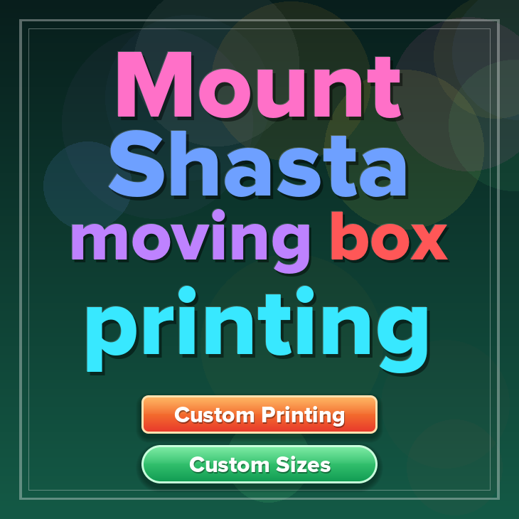 Mount Shasta moving box printing