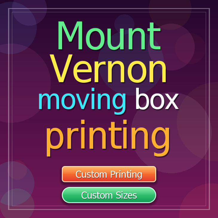 Mount Vernon moving box printing