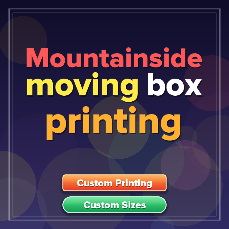 Mountainside moving box printing