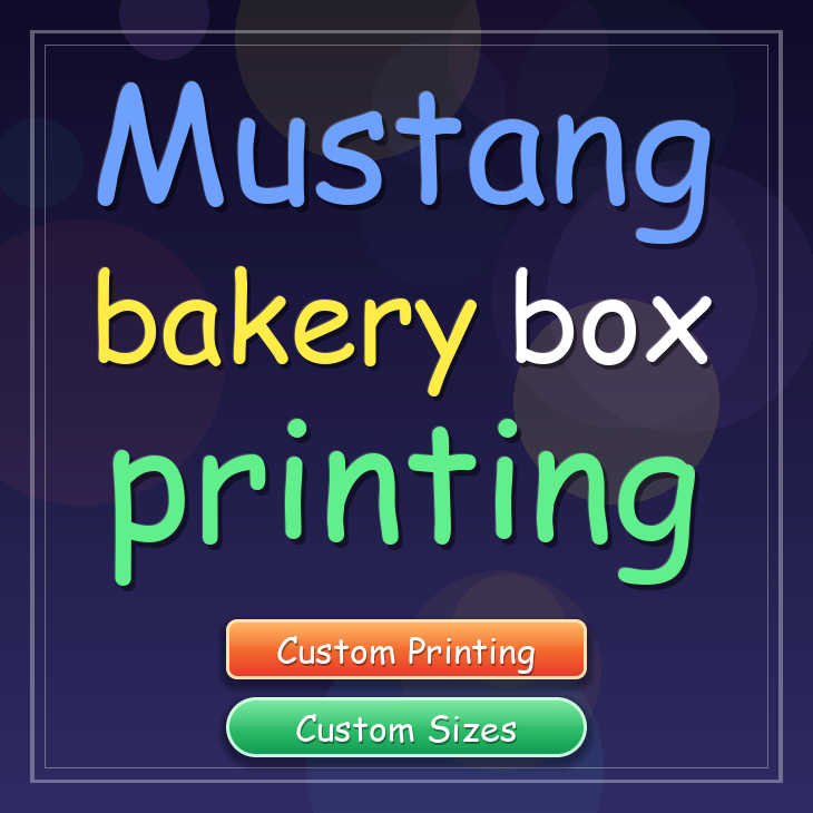 Mustang bakery box printing