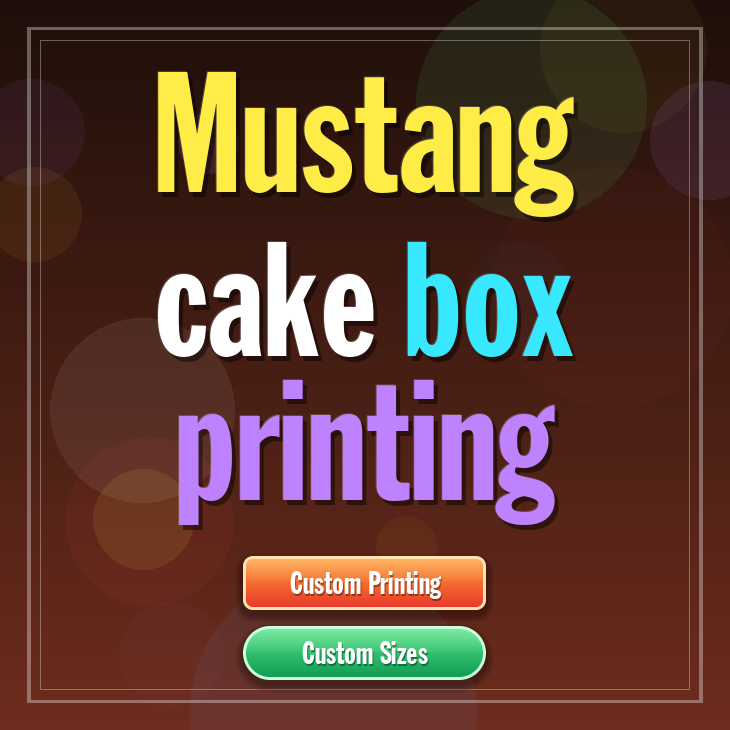 Mustang cake box printing