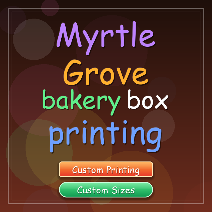 Myrtle Grove bakery box printing