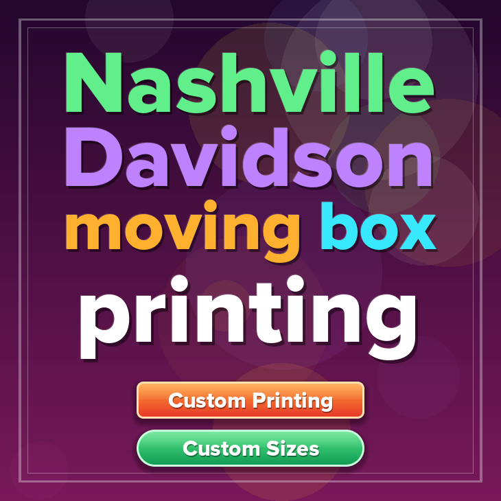 Nashville Davidson moving box printing