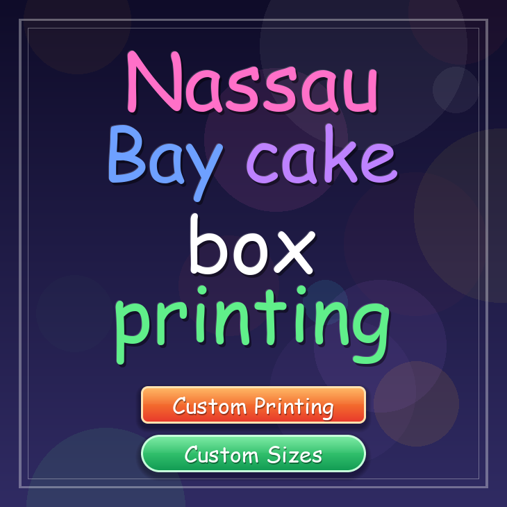 Nassau Bay cake box printing
