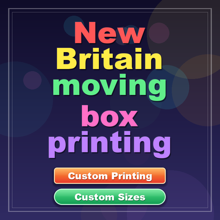 New Britain moving box printing