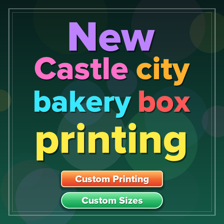 New Castle city bakery box printing
