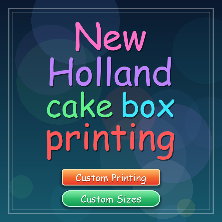 New Holland cake box printing