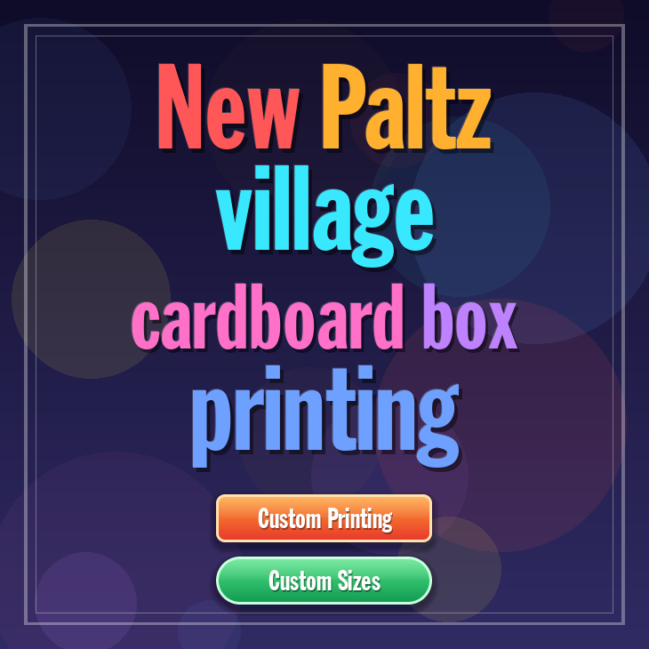 New Paltz village cardboard box printing