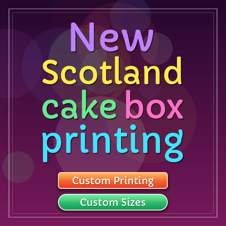 New Scotland cake box printing