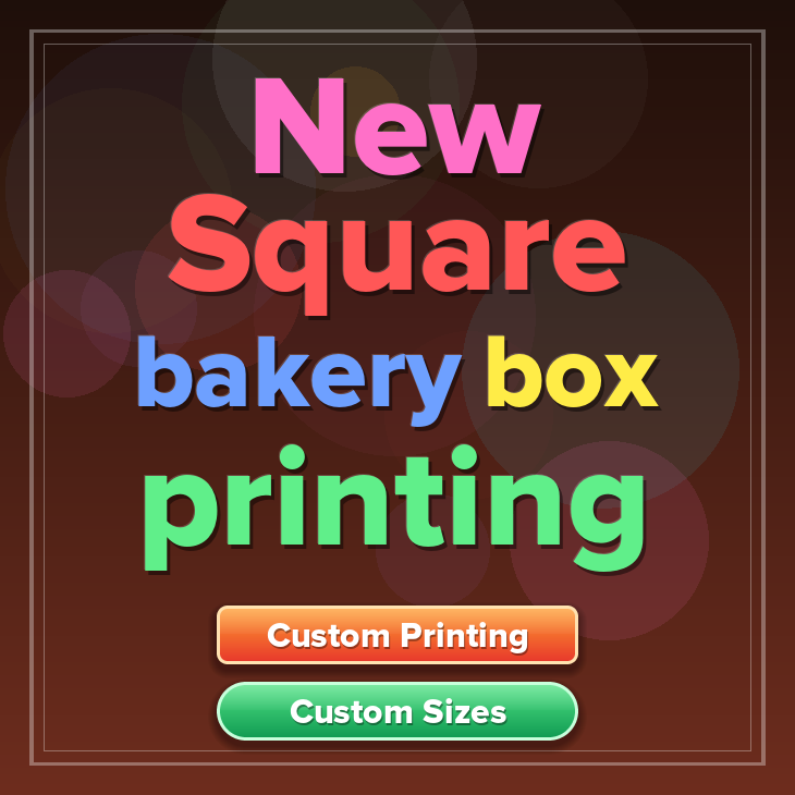 New Square bakery box printing