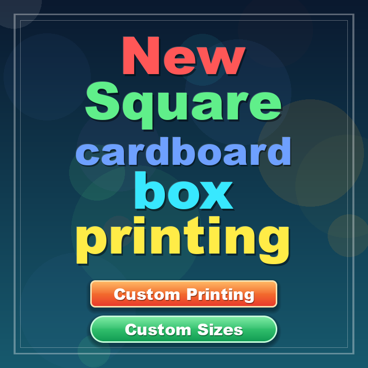 New Square cardboard box printing