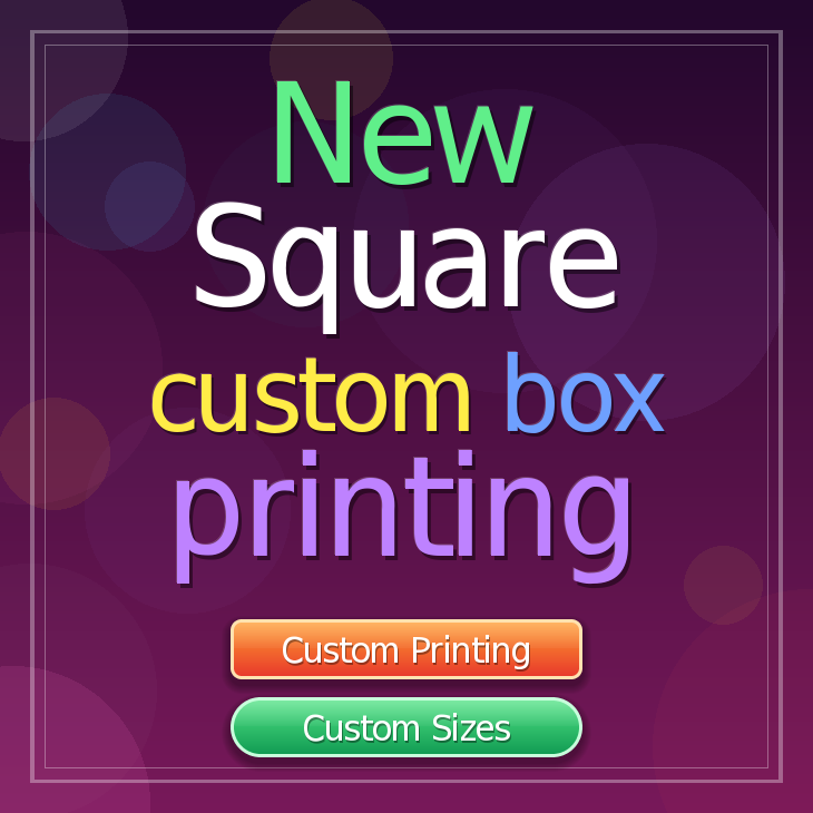 New Square custom box printing