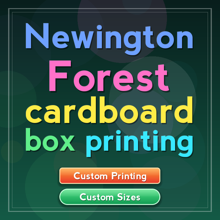 Newington Forest cardboard box printing