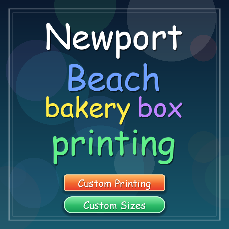 Newport Beach bakery box printing