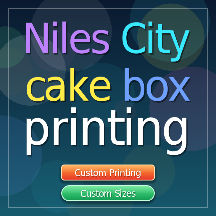 Niles City cake box printing