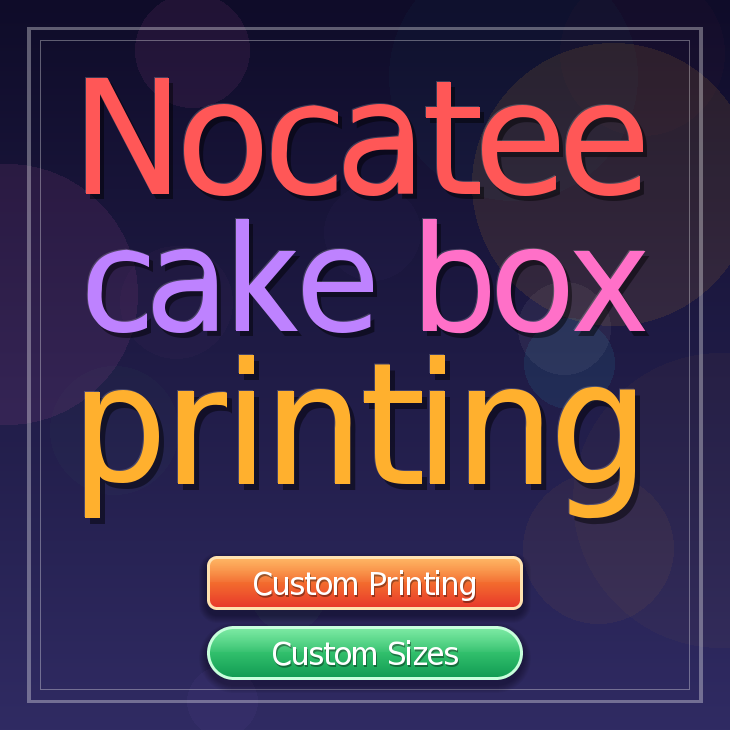 Nocatee cake box printing