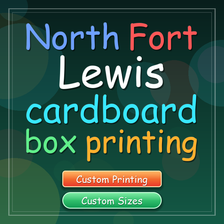 North Fort Lewis cardboard box printing