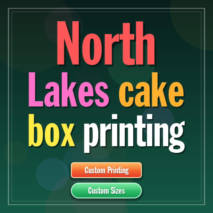 North Lakes cake box printing