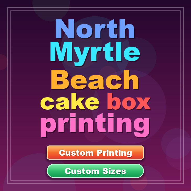 North Myrtle Beach cake box printing