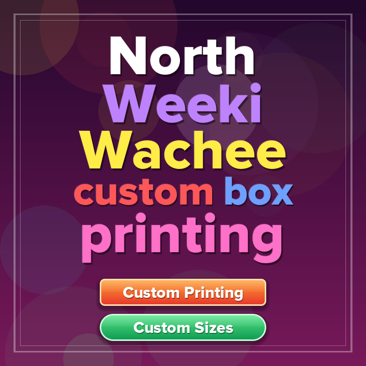 North Weeki Wachee custom box printing