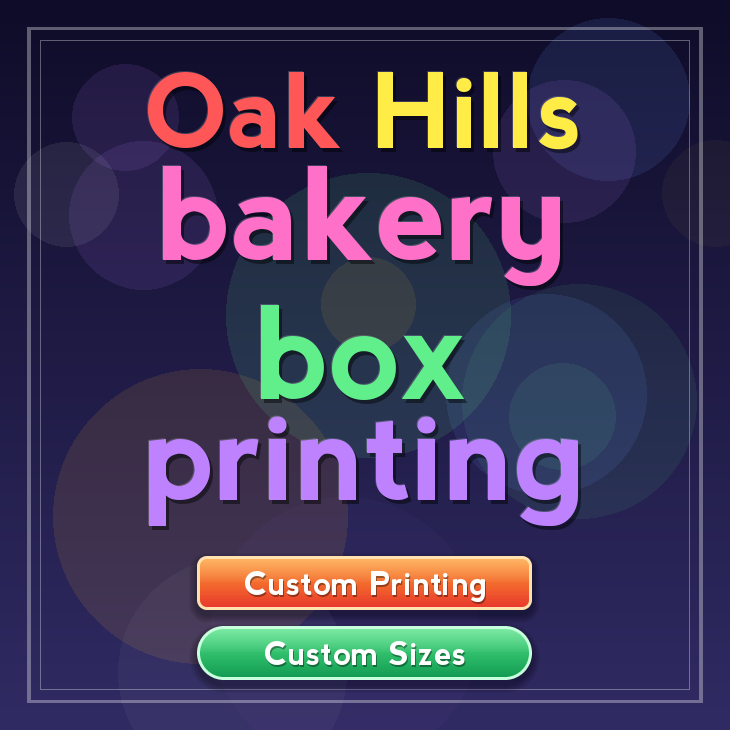 Oak Hills bakery box printing