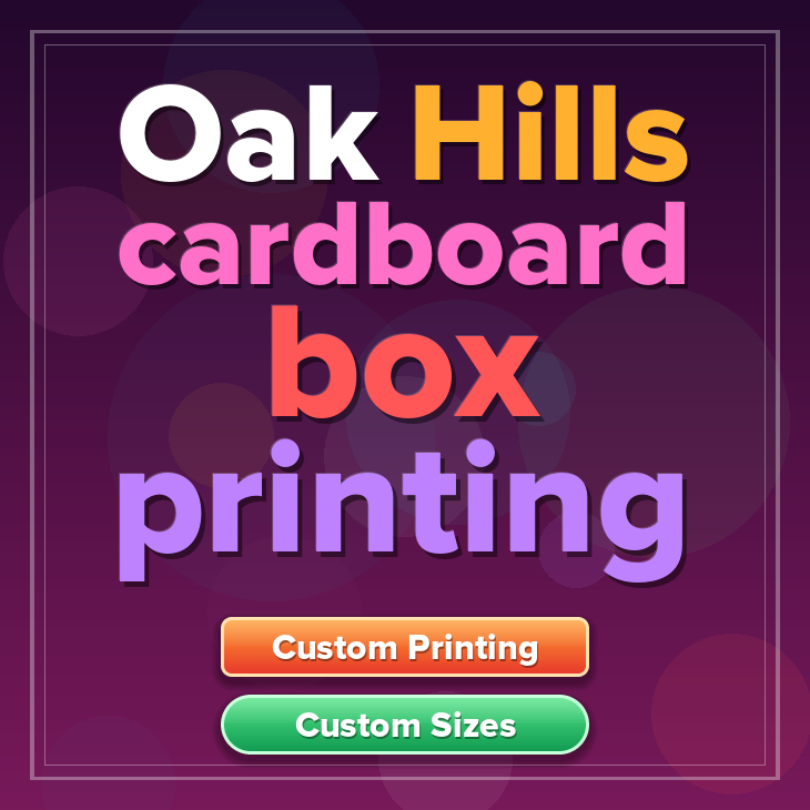 Oak Hills cardboard box printing