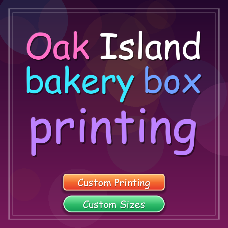 Oak Island bakery box printing