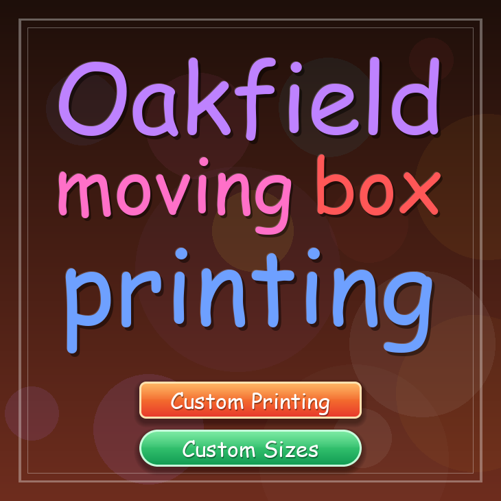 Oakfield moving box printing