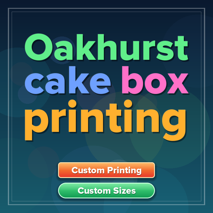 Oakhurst cake box printing