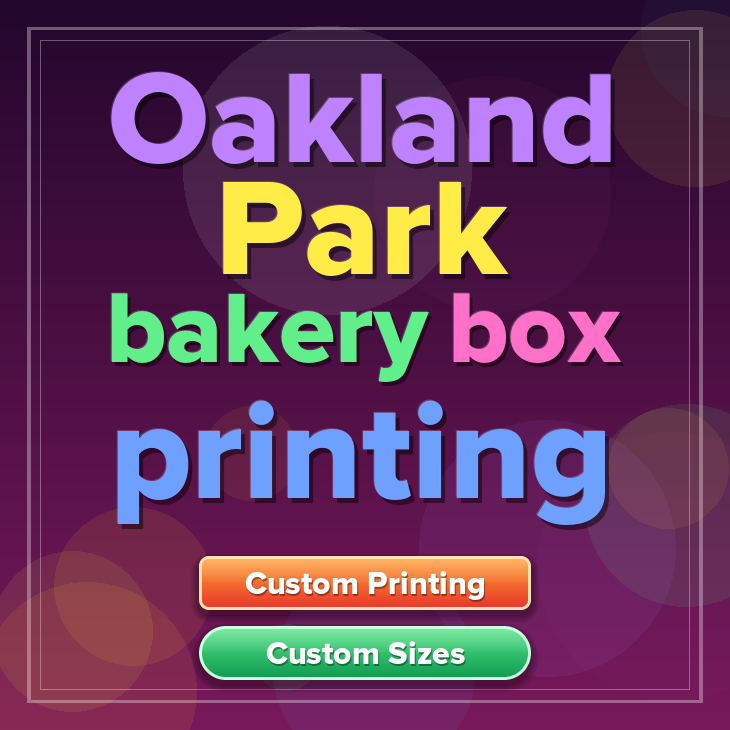 Oakland Park bakery box printing