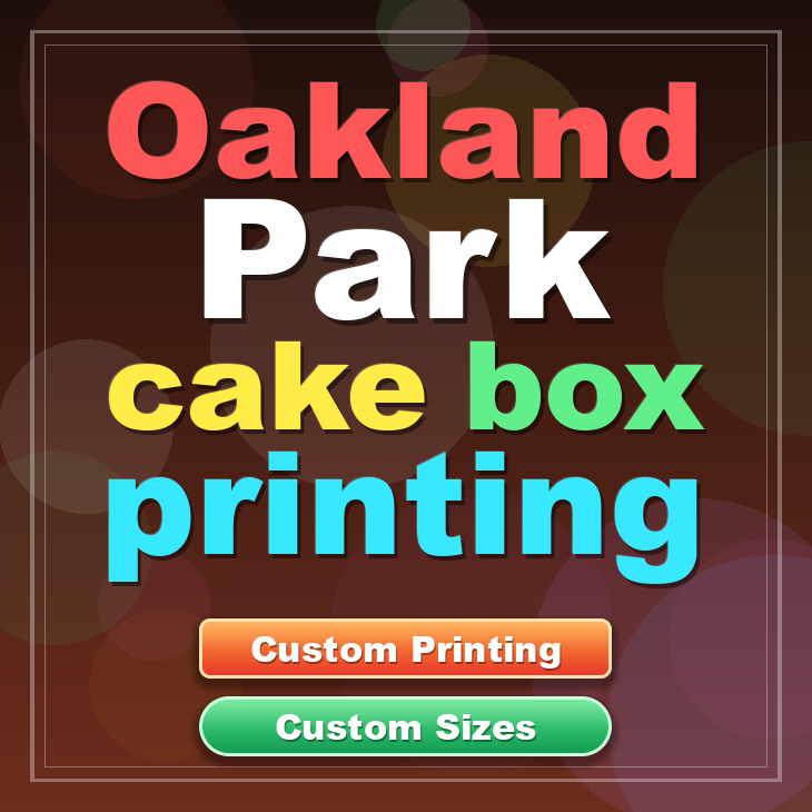 Oakland Park cake box printing