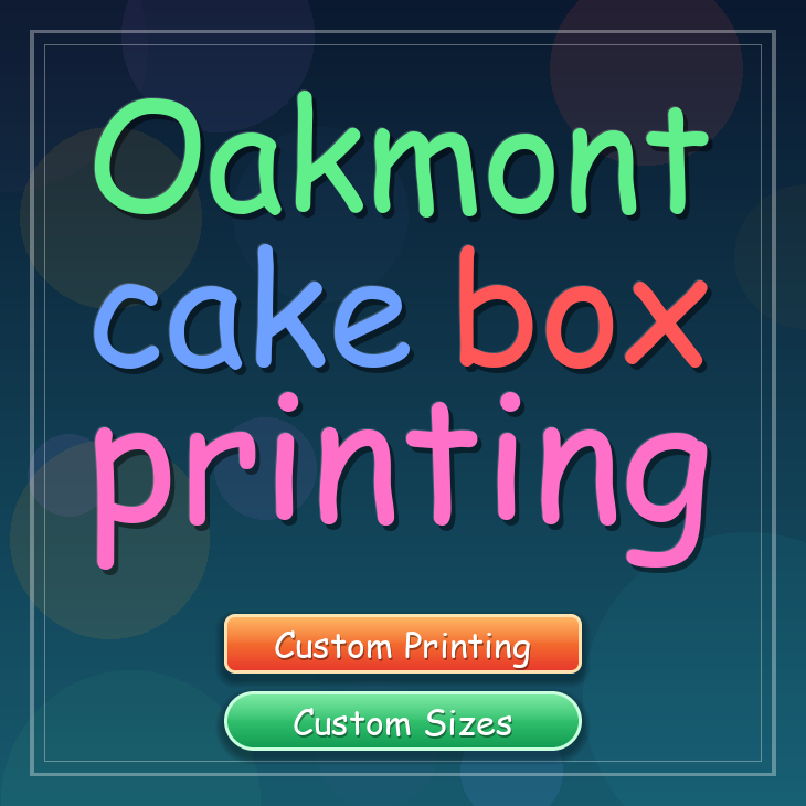 Oakmont cake box printing