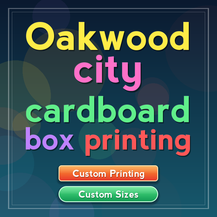 Oakwood city cardboard box printing