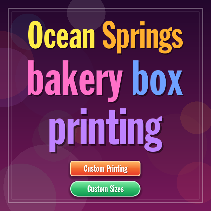 Ocean Springs bakery box printing