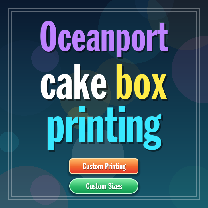 Oceanport cake box printing