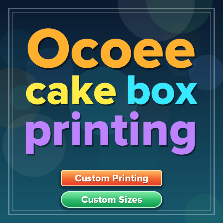 Ocoee cake box printing