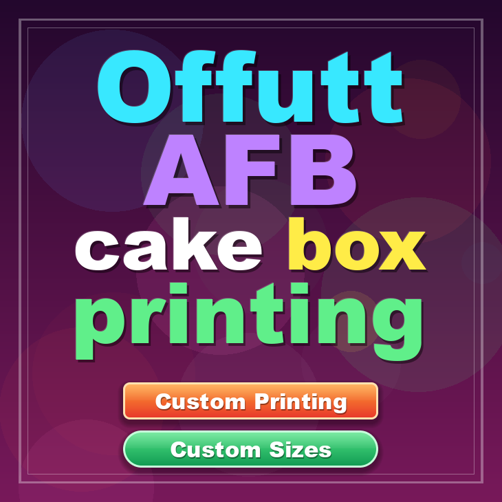 Offutt Afb cake box printing