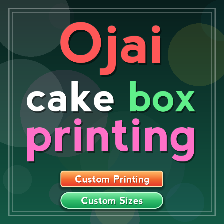 Ojai cake box printing