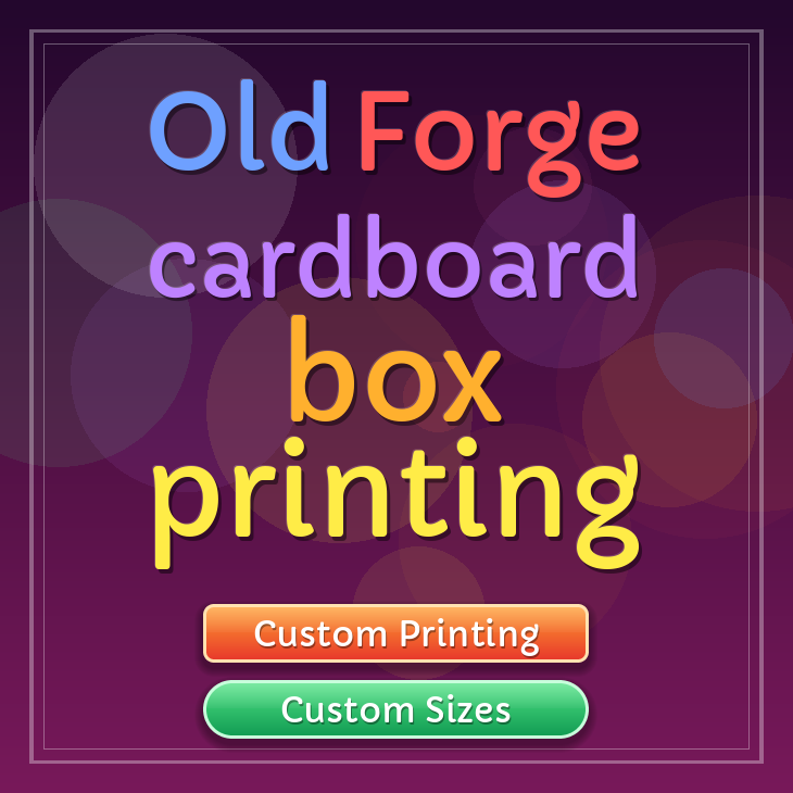 Old Forge cardboard box printing