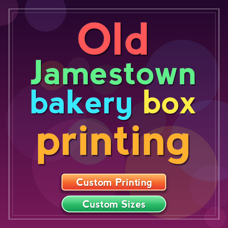 Old Jamestown bakery box printing